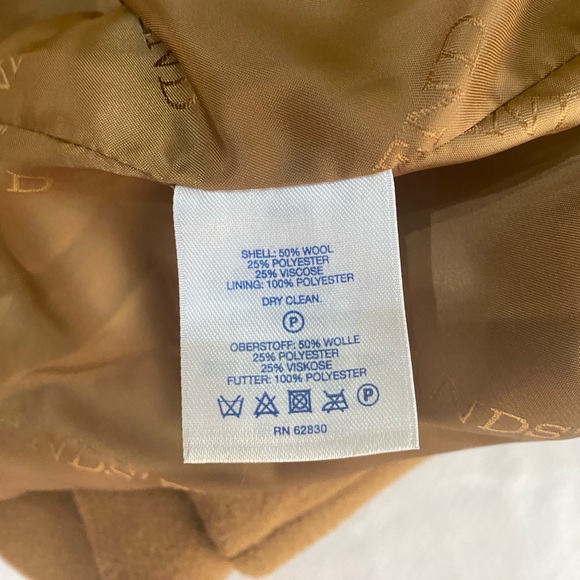 LANDS’ END Camel Wool Blend Classy Preppy Short Peacoat SZ 10P - Picture 4 of 8